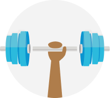 Hand lifting a weight, representing growing your EQ strengths.