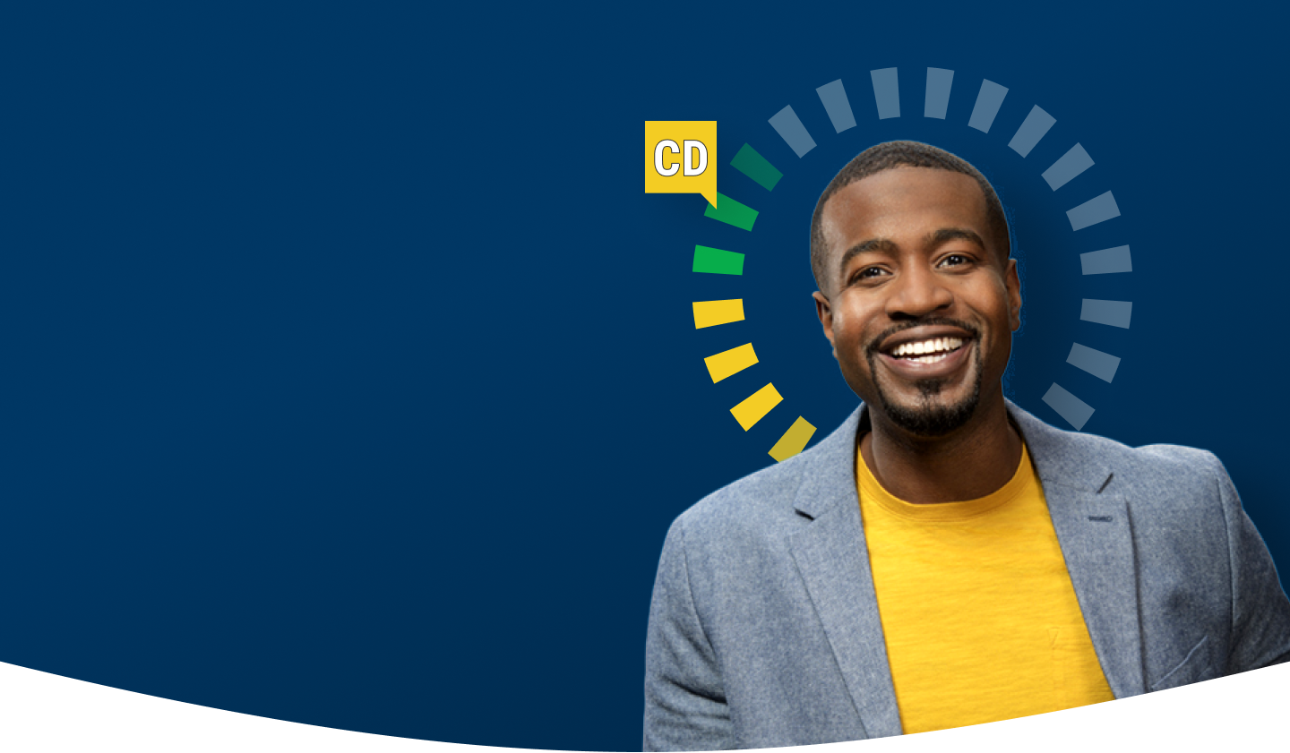 Close-up of a smiling man with a CD DiSC style halo around his head. The SHRM Recertification Provider logo is in the corner. 